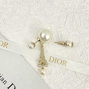 Dior Tribales Earrings Gold-Finish Metal and White - 3