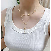 Chanel Logo Necklace Gold - 3