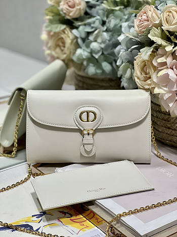 Dior Bobby East-West Pouch Chain White 21.5 x 12 x 4 cm