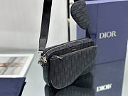 Dior Saddle Tripple Pouch Oblique Black 23.3 x 16.5 x 4.3 cm - 4