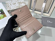 Dior Two-Fold Wallet Rose Pink Size 11 x 9 x 3.5 cm - 2