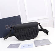 Dior Saddle Pouch With Strap Black Oblique 19.5 x 13 x 4.3 cm - 3