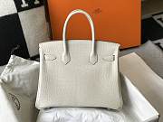 Hermes Birkin Crocodile White Gold Hardware 30cm - 3