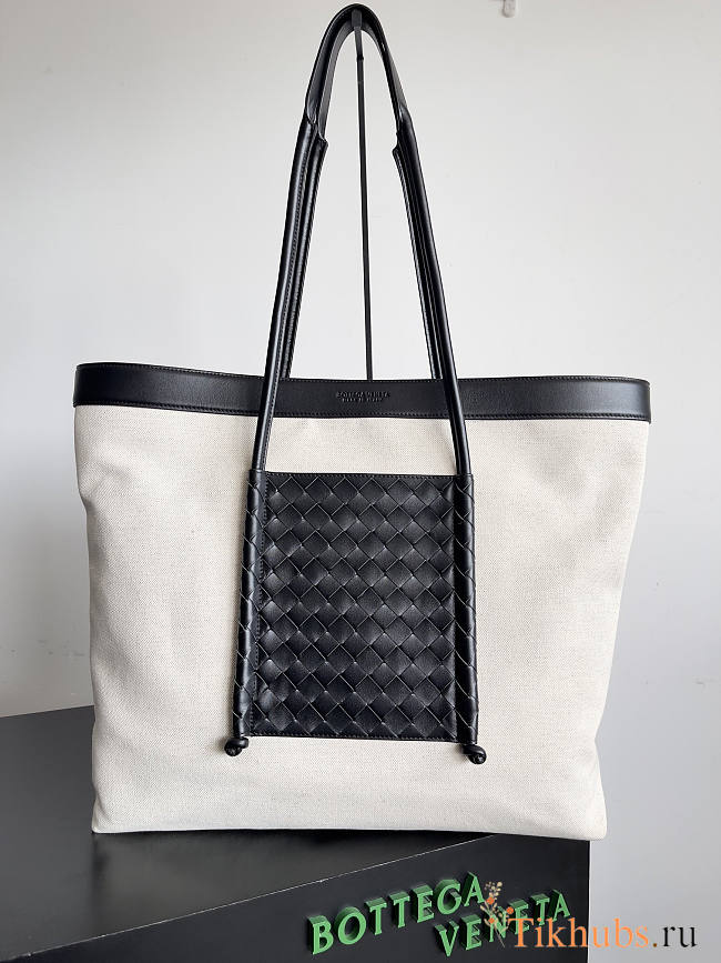 Bottega Veneta Portello Tote Natural Black 40x53x11cm - 1