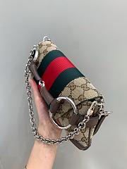 Gucci Horsebit Chain Small Shoulder Bag Beige 27x11.5x5cm - 2