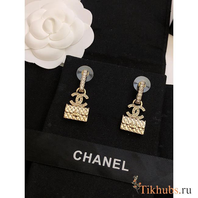 Chanel Pendant Earrings Metal And Crystal - 1