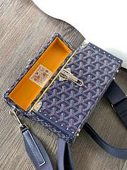 Goyard Cassette Trunk Bag Navy Blue 15x6.5x21cm - 6