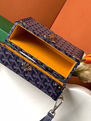 Goyard Cassette Trunk Bag Navy Blue 15x6.5x21cm - 4