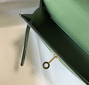 Hermes Mini Kelly Green Gold 19cm - 5