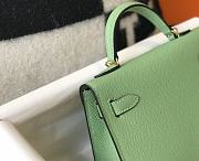 Hermes Mini Kelly Green Gold 19cm - 4