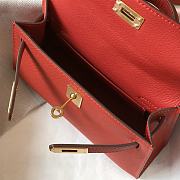 Hermes Mini Kelly Red Gold 19cm - 2