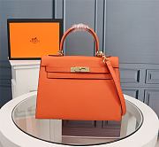 Hermes Kelly Epsom Orange Gold 25cm - 1