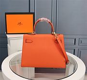 Hermes Kelly Epsom Orange Gold 25cm - 2