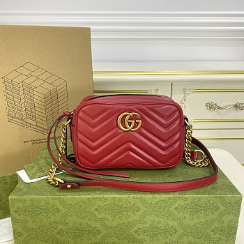 Gucci Mini Marmont Camera Red 18x12x6cm