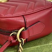 Gucci Mini Marmont Camera Red 18x12x6cm - 2