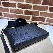 Gucci Jumbo GG Medium Messenger Bag Black 31×24.5×5cm - 5