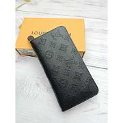 Louis Vuitton LV Zippy Wallet Mahina Black 19.5 x 10.5 x 2.5 cm - 3