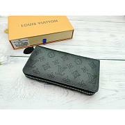 Louis Vuitton LV Zippy Wallet Mahina Black 19.5 x 10.5 x 2.5 cm - 2