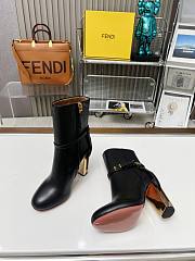 Fendi Delfina Black Leather High-heeled Boots - 5