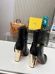 Fendi Delfina Black Leather High-heeled Boots - 4