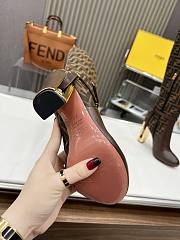 Fendi Delfina Brown Leather High-heeled Boots 10cm - 3