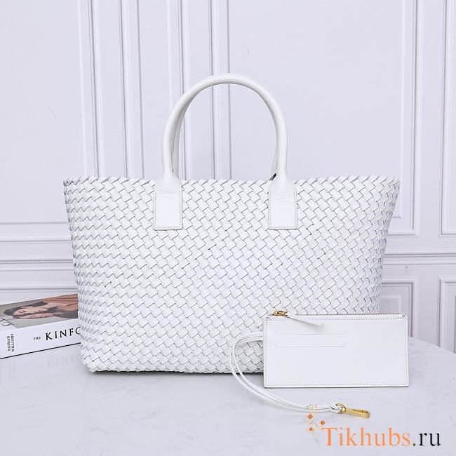 Bottega Veneta Medium Cabat White 40x29x16cm - 1