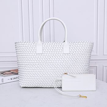 Bottega Veneta Medium Cabat White 40x29x16cm