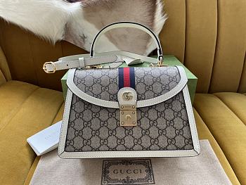 Gucci Ophidia Small Top Handle Bag White 25x17.5x7cm