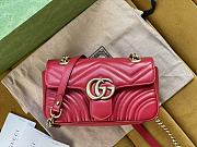 Gucci Marmont Red Gold Shoulder Bag 23 x 14 x 6 cm - 1