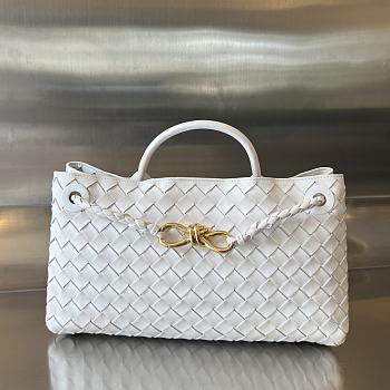 Bottega Veneta Small East/West Andiamo White 29x18x10cm