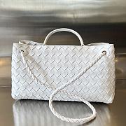 Bottega Veneta Small East/West Andiamo White 29x18x10cm - 4