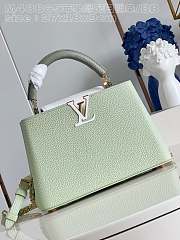 Louis Vuitton LV Capucines BB Green White 27x18x9cm - 1