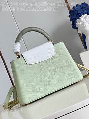 Louis Vuitton LV Capucines BB Green White 27x18x9cm - 3