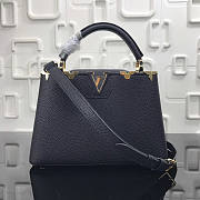 Louis Vuitton LV Capucines BB Black Gold 27x18x9cm - 1