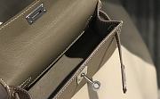 Hermes Mini Kelly 20 Epsom Leather Etoupe With Silver Hardware 20cm - 5