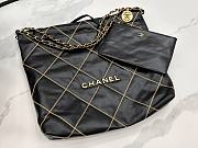 Chanel 22 Bag Glossy Calfskin & Gold-Tone Metal Black 39 × 42 × 8 cm - 3