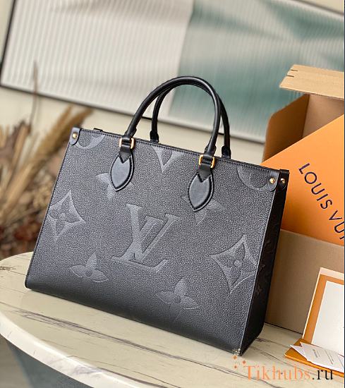 LV Onthego MM Black 35cm - 1