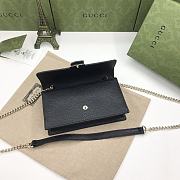 Gucci Interlocking Leather Mini Bag Black 20×12×4cm - 4