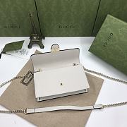 Gucci Interlocking Leather Mini Bag White 20×12×4cm - 5