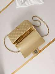 Chanel Camellia Flap With top Handle Bag Beige 21cm - 2