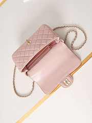 Chanel Camellia Flap With top Handle Bag Pink 21cm - 6