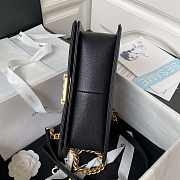 Chanel Boy Bag With Handle Caviar Gold Black 25x14.5x8cm - 5