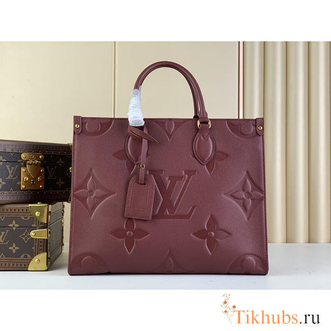 Louis Vuitton LV OnTheGo MM Tote Wine Red 35x27x14cm - 1