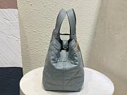 Dior Medium Toujours Bag Gray Macrocannage 28.5 x 21.5 x 19 cm - 4