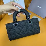 Dior Small Lady D-Joy Bag Ultramatte Black Cannage 22 x 12 x 6 cm - 5