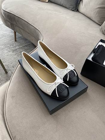 Chanel Ballerina Flat White