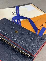 Louis Vuitton LV Wallet Emilie Navy Blue 19 x 10 x 2 cm - 4