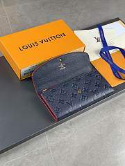 Louis Vuitton LV Wallet Emilie Navy Blue 19 x 10 x 2 cm - 3