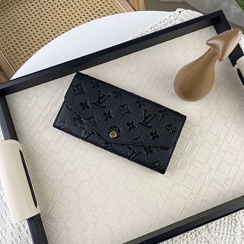 Louis Vuitton LV Wallet Monogram Black Sarah 19 x 10.5 x 2 cm