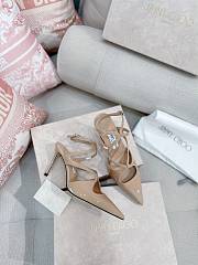 Jimmy Choo Azia Pump 95 Beige Patent Heel - 3